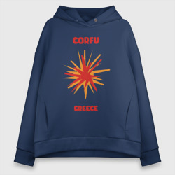 Женское худи Oversize хлопок Корфу - Греция