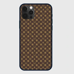 Чехол для iPhone 12 Pro Подковы и клевер на удачу паттерн