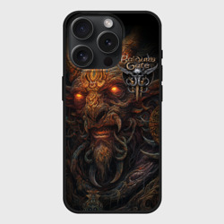 Чехол силиконовый для Apple iPhone 15 Pro матовый Baldurs Gate 3 logo  demon