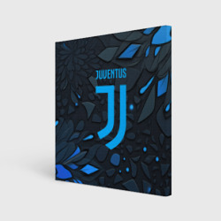 Холст квадратный Juventus blue logo