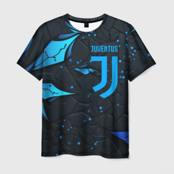 Мужская футболка 3D Juventus abstract blue logo