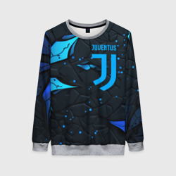 Женский свитшот 3D Juventus abstract blue logo