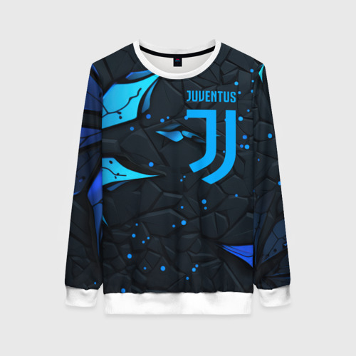 Женский свитшот 3D Juventus abstract blue logo, цвет 3D печать