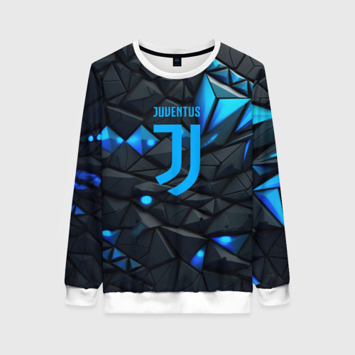 Женский свитшот 3D Blue logo Juventus, цвет 3D печать