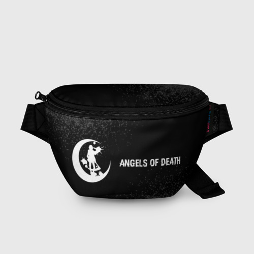 Поясная сумка 3D Angels of Death glitch на темном фоне: надпись и символ