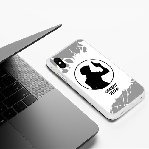 Чехол для iPhone XS Max матовый с принтом Cowboy Bebop glitch на светлом фоне, фото #5
