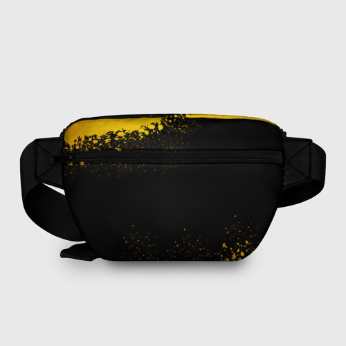 Поясная сумка 3D с принтом Cowboy Bebop - gold gradient, вид сзади #1