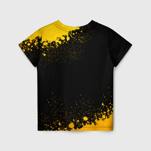 Детская футболка 3D с принтом Cowboy Bebop - gold gradient, вид сзади #1