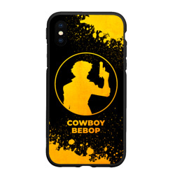 Чехол для iPhone XS Max матовый Cowboy Bebop - gold gradient