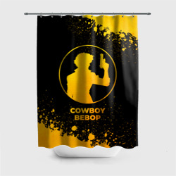 Штора 3D для ванной Cowboy Bebop - gold gradient