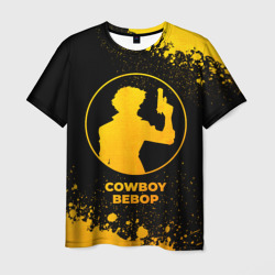 Мужская футболка 3D Cowboy Bebop - gold gradient