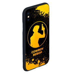 Чехол для iPhone XS Max матовый Cowboy Bebop - gold gradient - фото 2