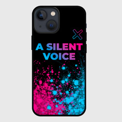 Чехол для iPhone 13 mini A Silent Voice - neon gradient: символ сверху