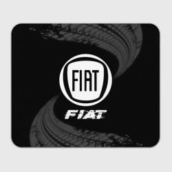 Прямоугольный коврик для мышки Fiat Speed на темном фоне со следами шин