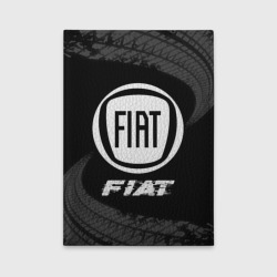 Обложка для автодокументов Fiat Speed на темном фоне со следами шин