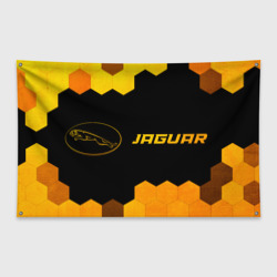 Флаг-баннер Jaguar - gold gradient: надпись и символ