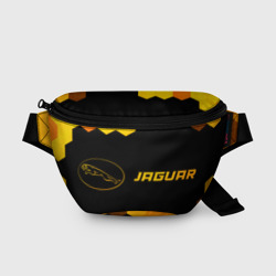 Поясная сумка 3D Jaguar - gold gradient: надпись и символ