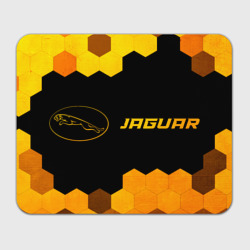 Прямоугольный коврик для мышки Jaguar - gold gradient: надпись и символ