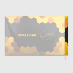 Флаг 3D Jaguar - gold gradient: надпись и символ - фото 2