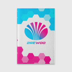 Обложка для паспорта матовая кожа Daewoo neon gradient style
