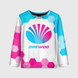 Детский лонгслив 3D Daewoo neon gradient style