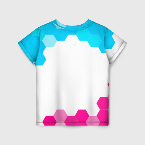 Детская футболка 3D Daewoo neon gradient style, цвет 3D печать - фото 2