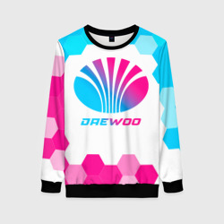 Женский свитшот 3D Daewoo neon gradient style