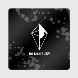 Магнит виниловый Квадрат No Man's Sky glitch на темном фоне