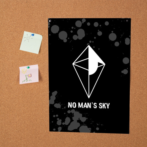 Постер No Man's Sky glitch на темном фоне - фото 2