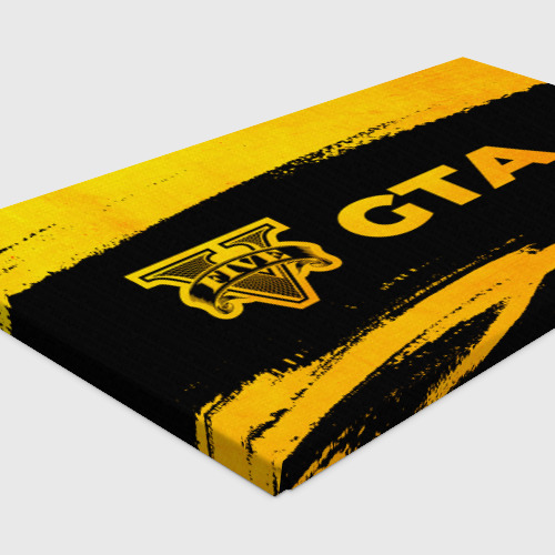 Холст прямоугольный GTA - gold gradient: надпись и символ, цвет 3D печать - фото 4