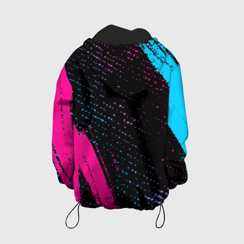 Детская куртка 3D Skyrim - neon gradient: надпись, символ, цвет черный - фото 2
