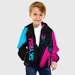 Детская куртка 3D Skyrim - neon gradient: надпись, символ - фото 2