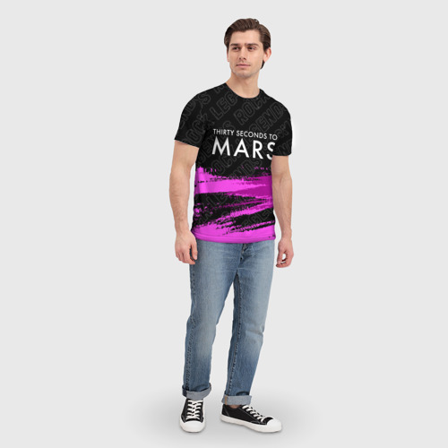 Мужская футболка 3D Thirty Seconds to Mars rock Legends: символ сверху, цвет 3D печать - фото 5