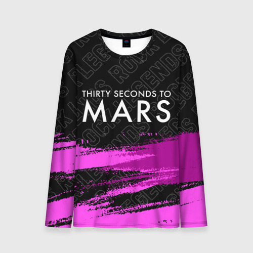 Мужской лонгслив 3D Thirty Seconds to Mars rock Legends: символ сверху, цвет 3D печать