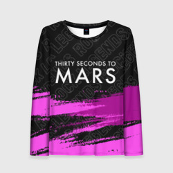 Женский лонгслив 3D Thirty Seconds to Mars rock Legends: символ сверху