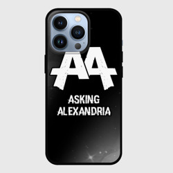 Чехол для iPhone 13 Pro Asking Alexandria glitch на темном фоне