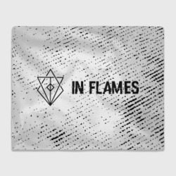 In Flames glitch на светлом фоне: надпись и символ – Плед с принтом купить со скидкой в -14%