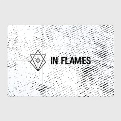 Магнитный плакат 3Х2 In Flames glitch на светлом фоне: надпись и символ