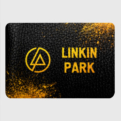 Картхолдер с принтом Linkin Park - gold gradient: надпись и символ - фото 2