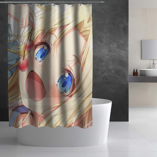 Штора 3D для ванной Восхождение Героя Щита Фило - фото 2