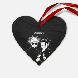 Деревянная игрушка Сердце Сатору Годжо и Гетто Сугуру - Магическая битва