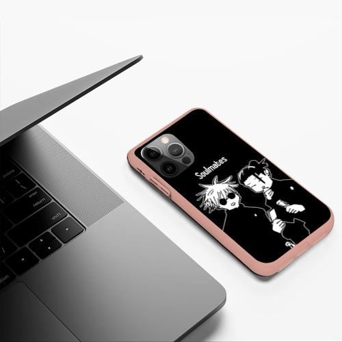 Чехол для iPhone 12 Pro Max с принтом Сатору Годжо и Гетто Сугуру - Магическая битва, фото #5