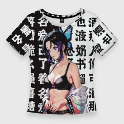 Женская футболка 3D Slim Шинобу Кочо - Клинок рассекающий демонов