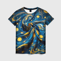 Женская футболка 3D Мятость Ван Гога