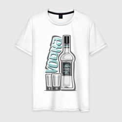 Водка – Мужская футболка хлопок с принтом купить со скидкой в -20%