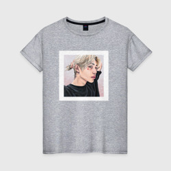 Felix - Stray Kids – Женская футболка хлопок с принтом купить со скидкой в -20%