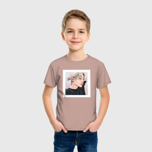 Детская футболка хлопок Felix - Stray Kids, цвет пыльно-розовый - фото 3