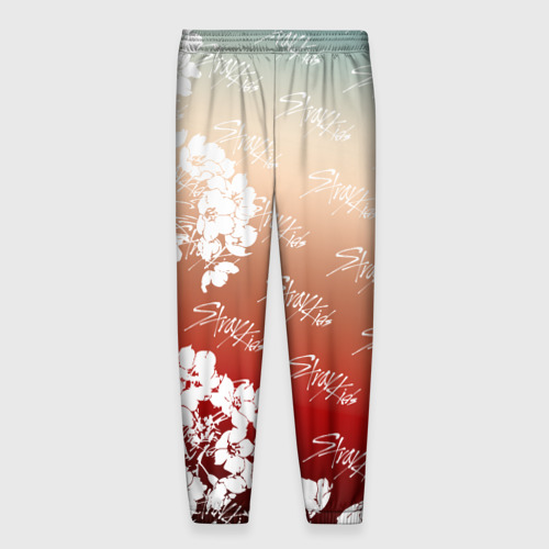 Мужские брюки 3D с принтом Stray Kids flowers, вид сзади #1
