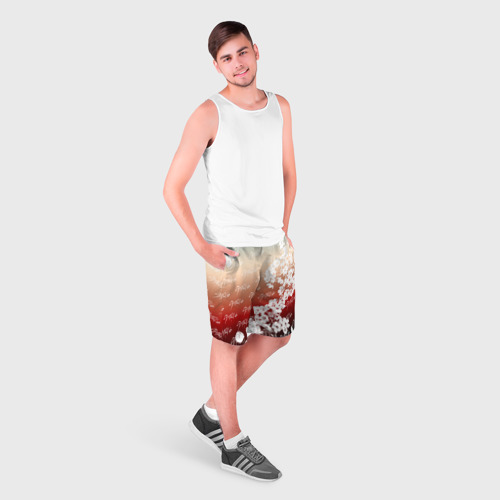 Мужские шорты 3D с принтом Stray Kids flowers, фото на моделе #1