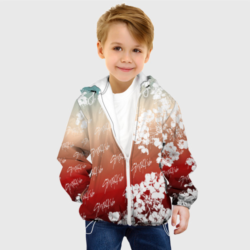 Детская куртка 3D Stray Kids flowers, цвет белый - фото 3